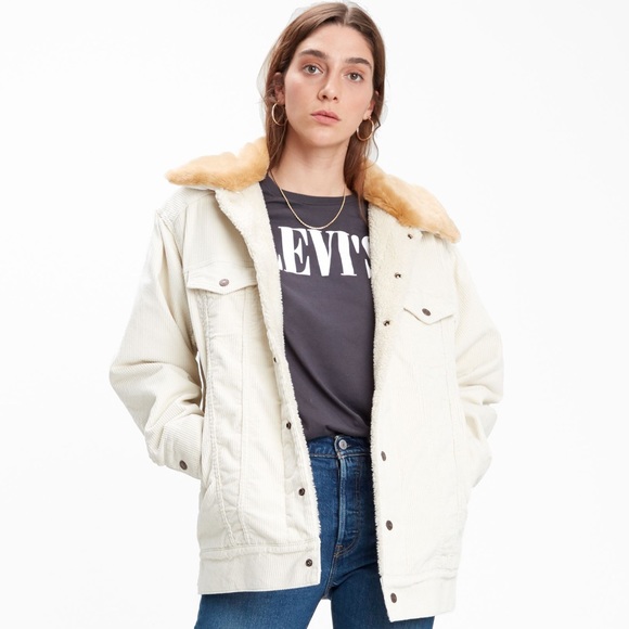 NWT Levi’s Faux Fur Corduroy Trucker Jacket - Picture 3 of 6